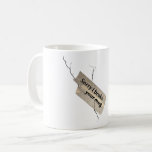 funny cracked mug<br><div class="desc">a funny replacement mug for a broken mug a mug broken by accident with a picture of crakes covered over in a quick repair with tape with the words sorry I broke your mug written on the tape as an apology.</div>