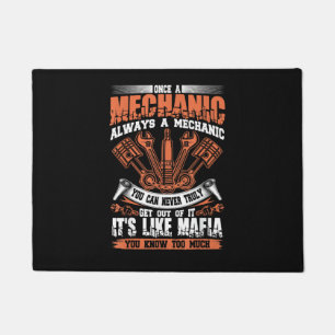 Funny Craftsman Tee Once A Mechanic Always A Mecha Doormat