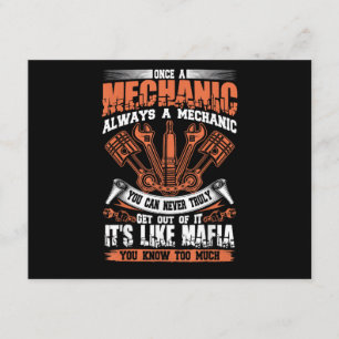 Funny Craftsman Tee Once A Mechanic Always A Mecha Enclosure Card