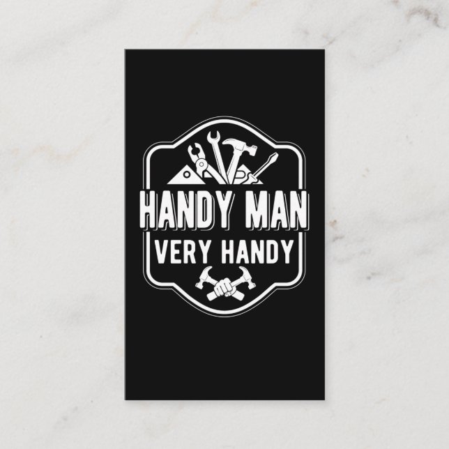 Funny Craftsman Tools Funny Handyman Business Card (Front)