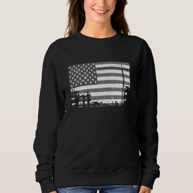 Funny Crane Operator For Men Women Heavy Tower Cra Sweatshirt (Front)