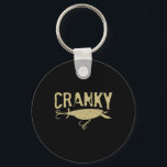 Funny Cranky - Crankbait Fishing Lure Humour Fishe Key Ring<br><div class="desc">Funny Cranky - Crankbait Fishing Lure Humour Fishermen</div>