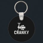Funny Cranky Fishing Reel Pun Shirt Humour Fisherm Key Ring<br><div class="desc">Funny Cranky Fishing Reel Pun Shirt Humour Fishermen 1</div>