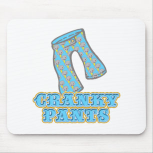Funny Cranky Pants Design Mouse Pad