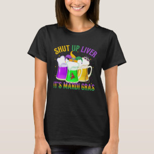 Funny Crawfish Boil Mardi Gras Beer Drinking Shut T-Shirt