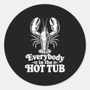 Funny crawfish boil seafood festival cajun  classic round sticker