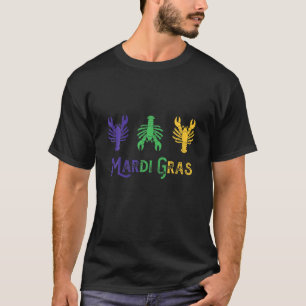 Funny Crawfish Happy Mardi Gras T-Shirt