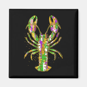 Funny Crawfish Jester Beads Funny Mardi Gras Men W Magnet