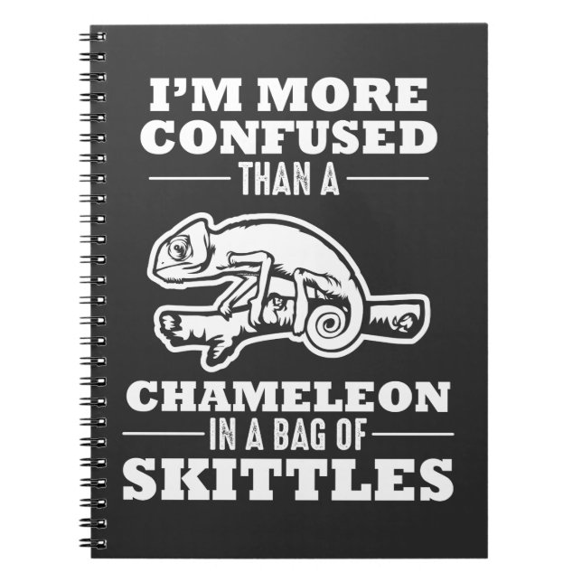 Funny Crawler Pun Chameleon Reptile Lizard Notebook (Front)