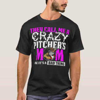 Funny Crazy Baseball Pitchers Mum babe bag T-Shirt
