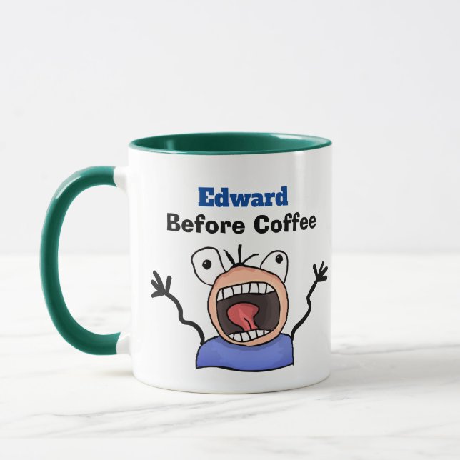Funny Crazy Before & After Coffee Mug (Left)