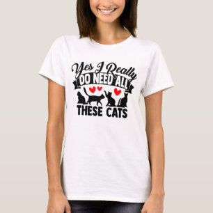 Funny Crazy Cat Lady Kitty Mum Kitten Lover T-Shirt