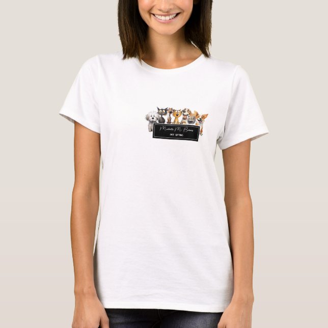 Funny Crazy Cats Dogs Pet Sitter Professional T-Shirt (Front)