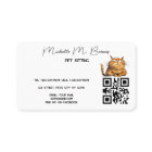 Funny Crazy Cats Dogs Pet Sitter QR Code White