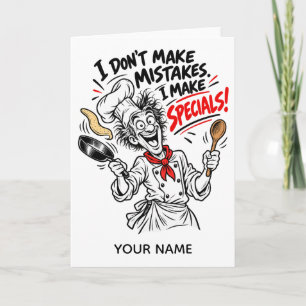 Funny Crazy Chef – Personalised Cooking Humour Card