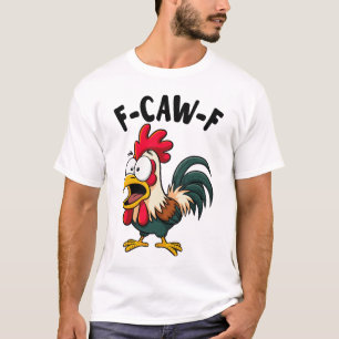 Funny Crazy Chicken – Cartoon Rooster Farm Humor T-Shirt