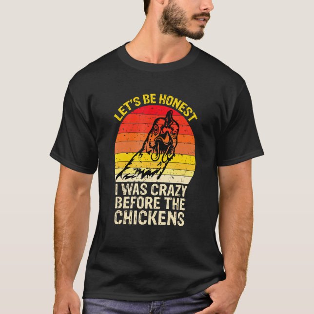 Funny Crazy Chicken Lady T-Shirt (Front)