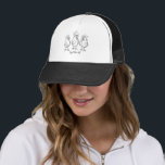 Funny Crazy Chickens Line Art Personalised Trucker Hat<br><div class="desc">Funny Crazy Chickens abstract Line Art - Personalise it with your text!</div>