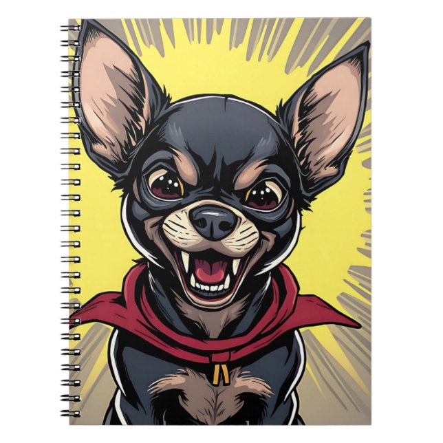 Funny Crazy Chihuahua   Notebook (Front)