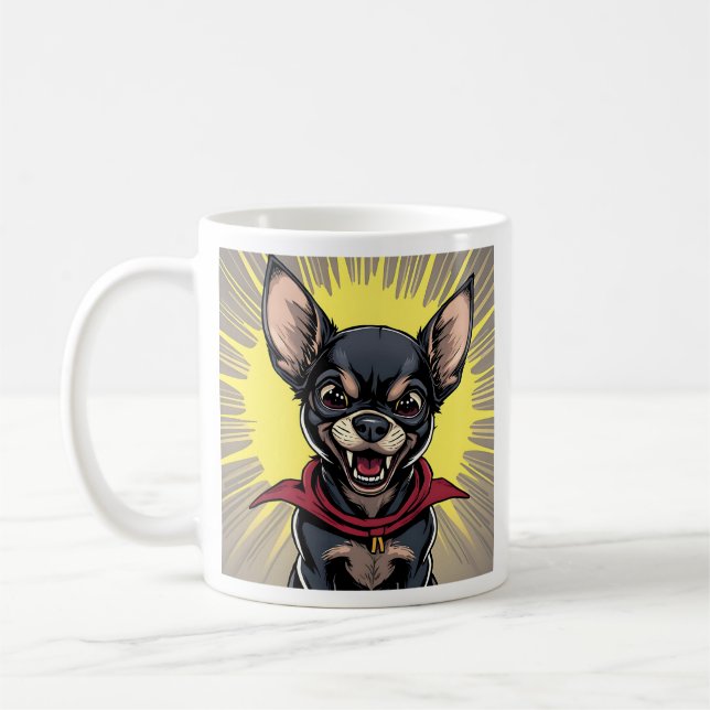 Funny Crazy Chihuahua Quote Coffee Mug (Left)