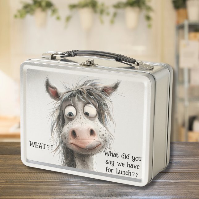 Funny Crazy Hair Wide Eyed Horse Lunch Box (Creator Uploaded)