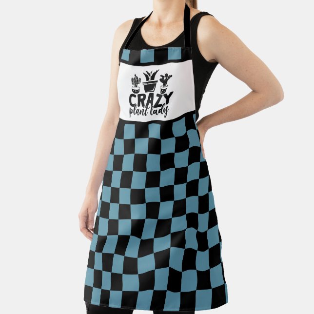 Funny crazy plant lady word art apron (Insitu)