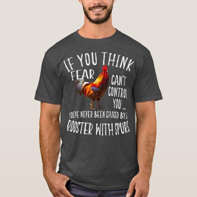 Funny Crazy Rooster Chicken Farm T-Shirt (Front)