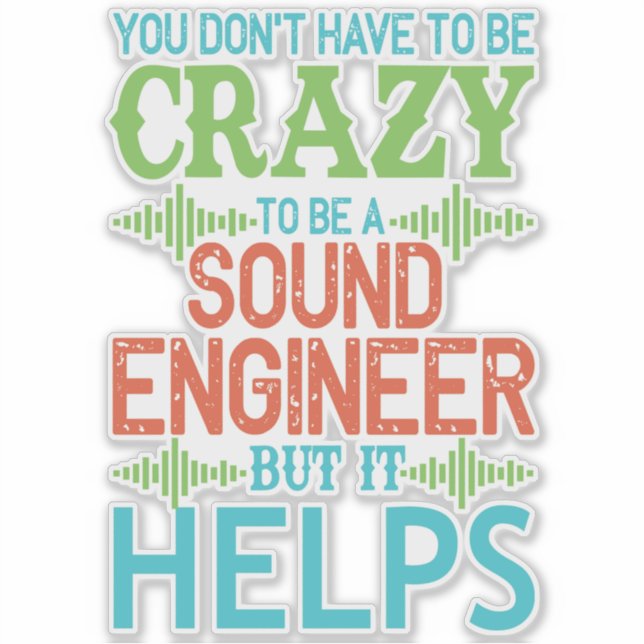 Funny crazy sound engineer colourful levels (Front)