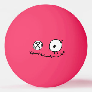 funny creep cute monster cartoon character Hallowe Ping Pong Ball