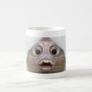 Funny Creepy Fish Head Monster Coffee Mug
