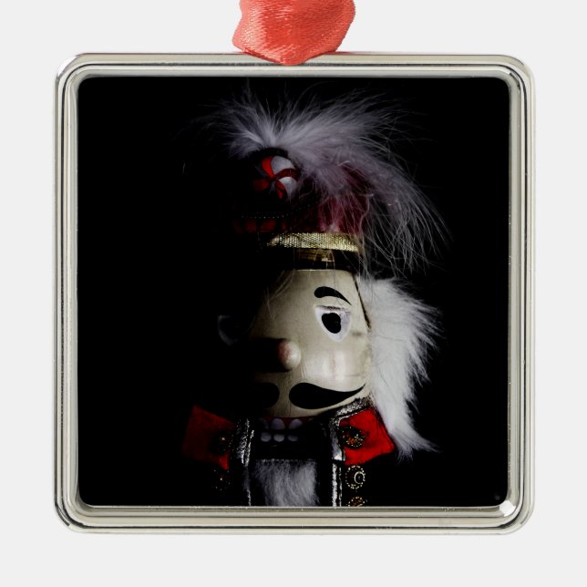Funny Creepy Nutcracker Metal Tree Decoration (Front)