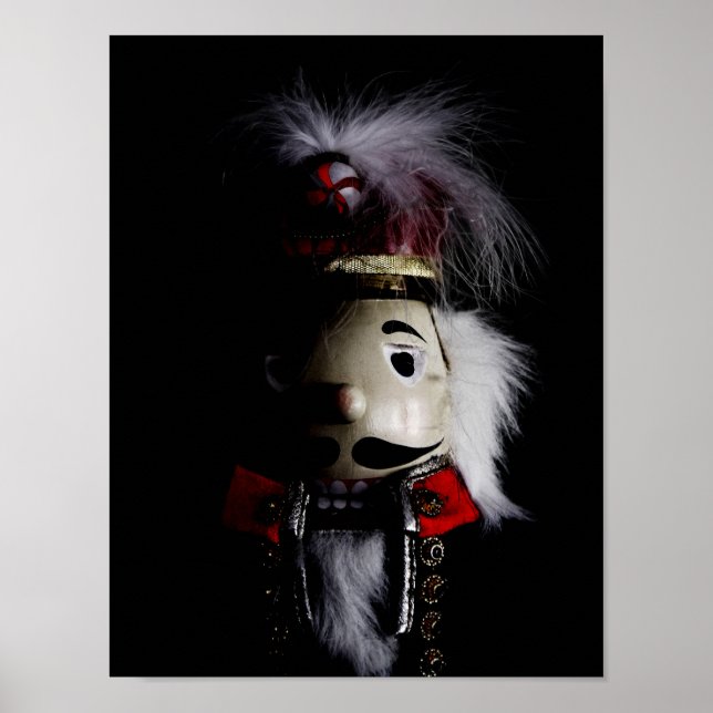 Funny Creepy Nutcracker Portrait Poster (Front)