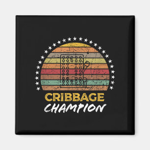 Funny Cribbage Champion, Winner Board Game Quote G Magnet