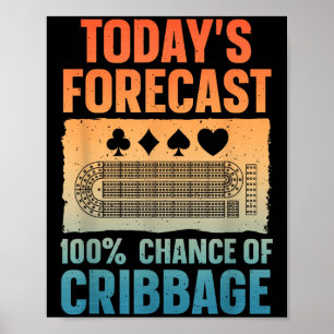 Funny Cribbage Design For Men Women Kids Card Game Poster