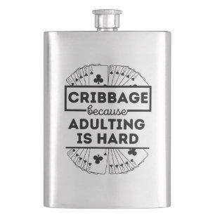 Funny Cribbage Hip Flask
