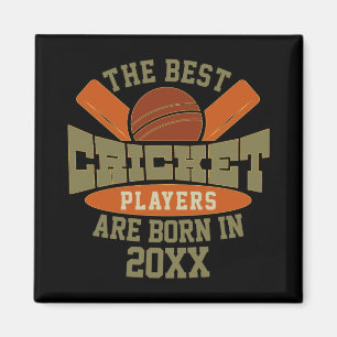 Funny Cricket Birthday Birth Day Name T Shirt  Magnet