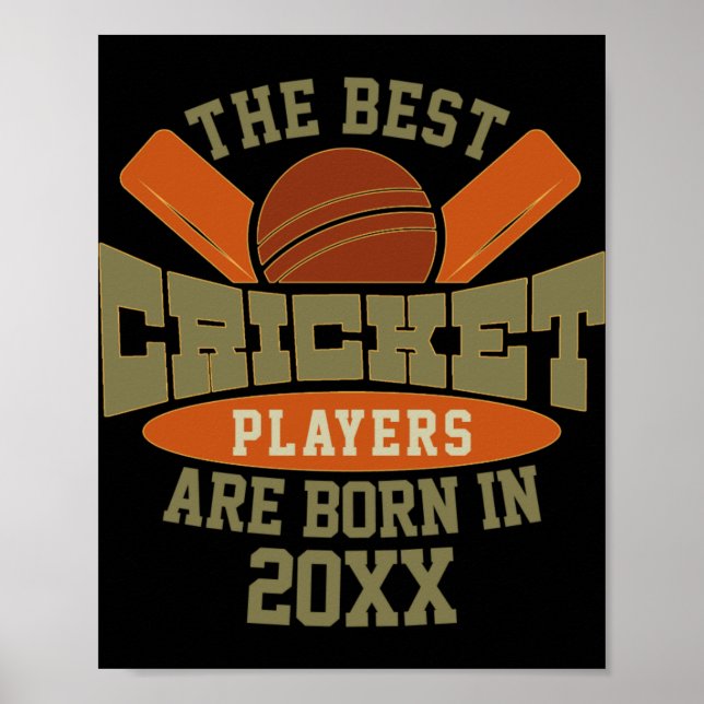 Funny Cricket Birthday Birth Day Name T Shirt  Poster (Front)