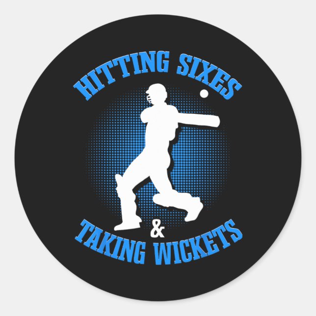 Funny Cricket  Classic Round Sticker (Front)