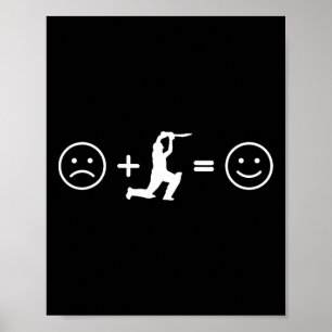 Funny Cricket – Cricket Makes Happy Cover Drive Jo Poster