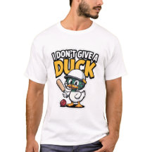 Funny Cricket Duck Sticker – “I Don’t Give a Duck”