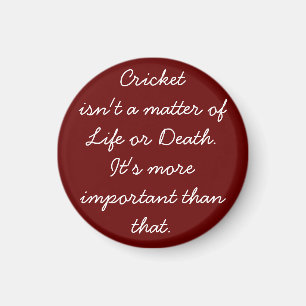 Funny Cricket Magnet for Cricket Fans and Players