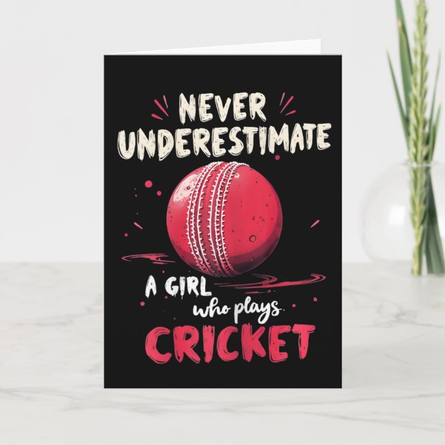 Funny Cricketer Joke Cricket Player  Card (Front)