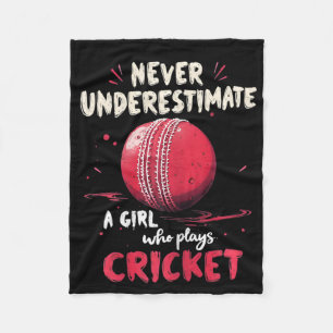 Funny Cricketer Joke Cricket Player  Fleece Blanket