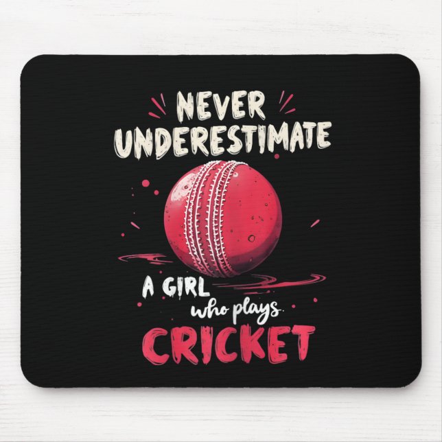 Funny Cricketer Joke Cricket Player  Mouse Pad (Front)