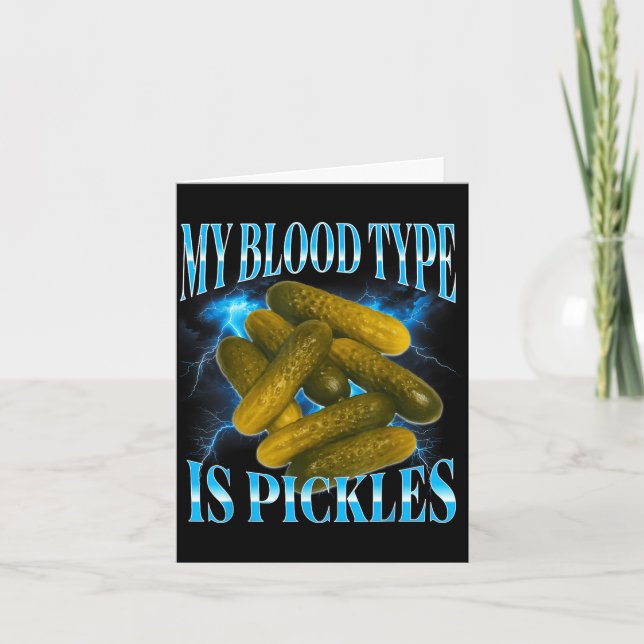 Funny cringe pickles pickle lover  card (Front)