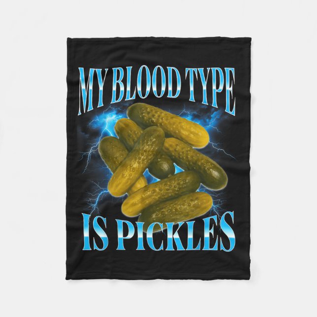Funny cringe pickles pickle lover  fleece blanket (Front)