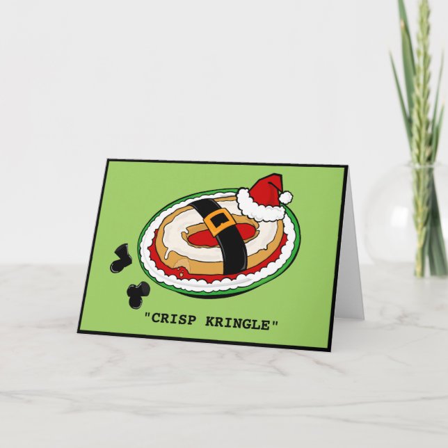 FUNNY CRISP KRINGLE CHRISTMAS GREETING CARD (Front)