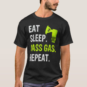 Funny Crna Anaesthetist Nurse Eat Sleep Pass Gas T-Shirt