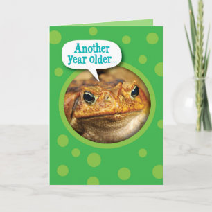 Funny Croaking Toad Birthday Greeting Card