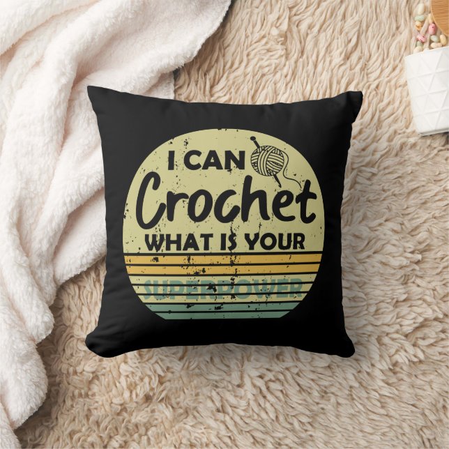 Funny Crochet Crocheting quote Cushion (Blanket)